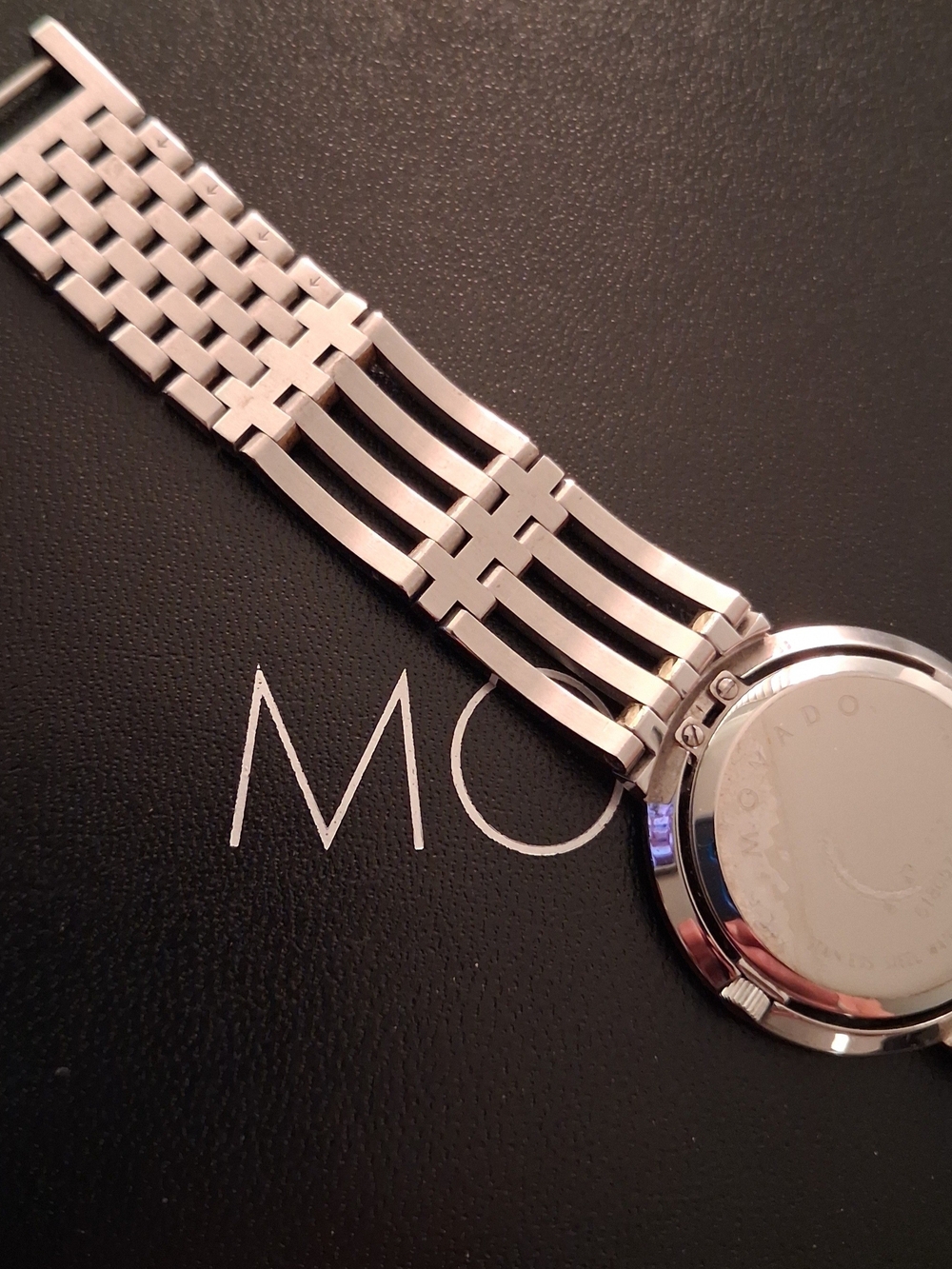Movado Watch Two-Tone Dress Watch - Black Dial $1295 - Picture 13 of 16